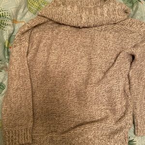 Cream over sized knit sweater